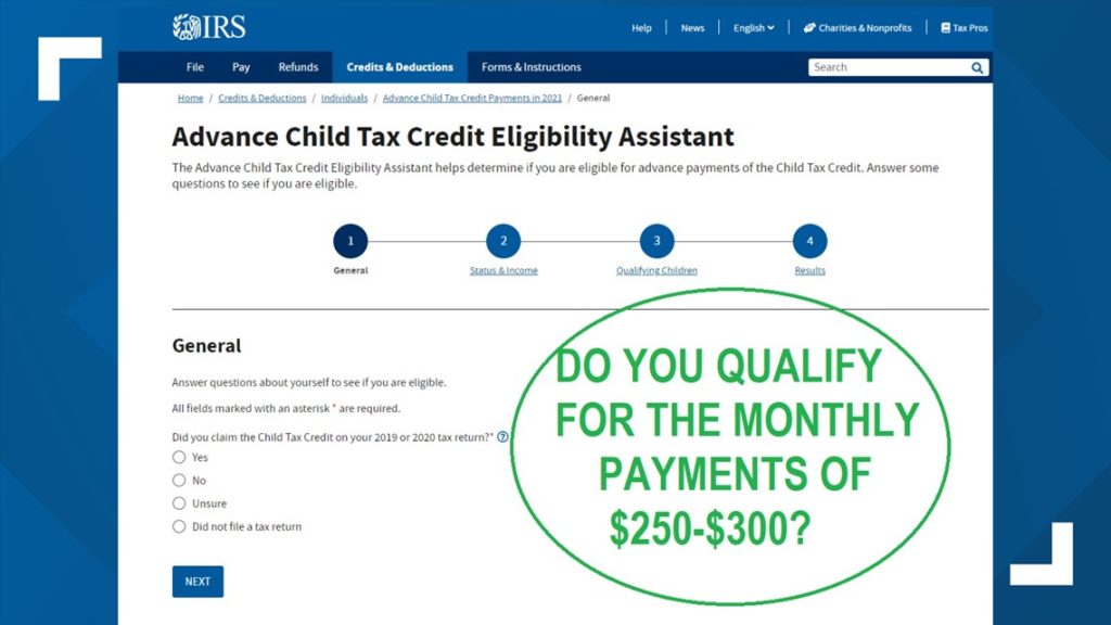 child tax credit portal pending eligibility