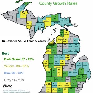 michigan property tax rates by county