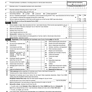 schedule c tax form 2018
