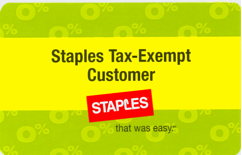 staples tax exempt department