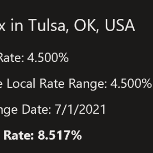 what is the tax rate in tulsa ok