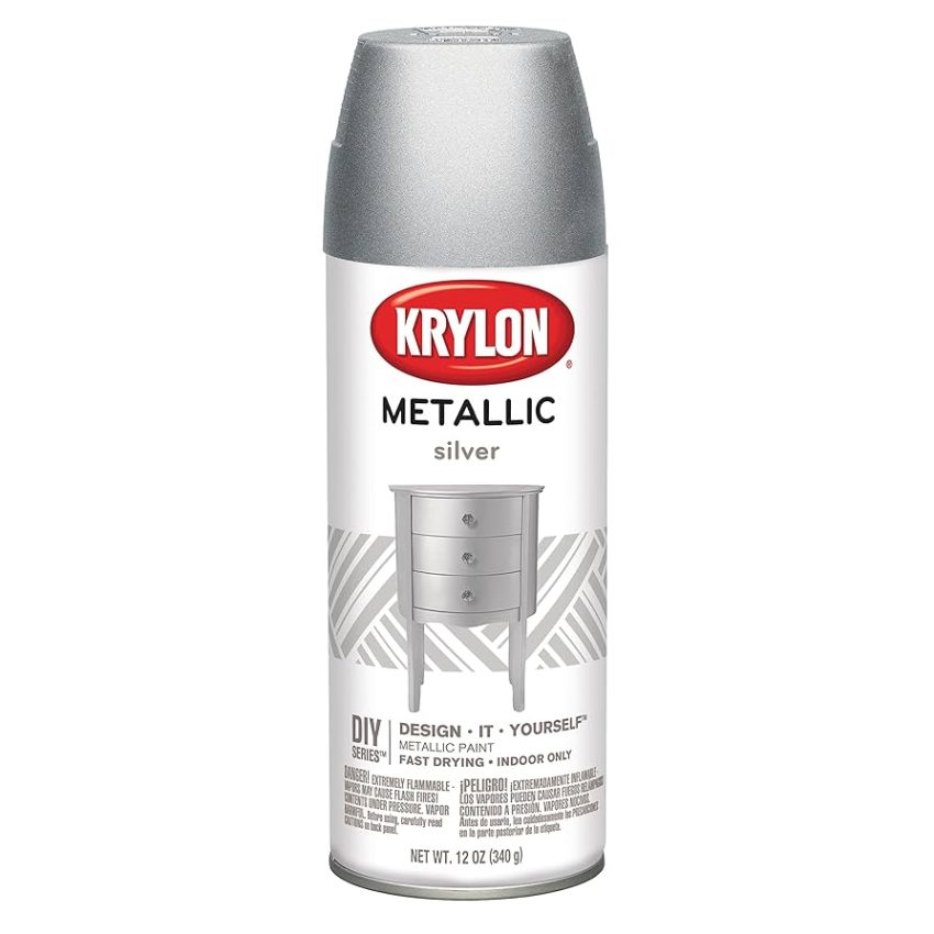 silver aerosol spray paint