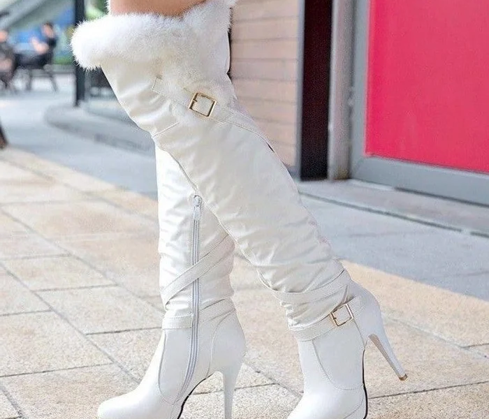 up your style game must have boots with heels and luxurious fur