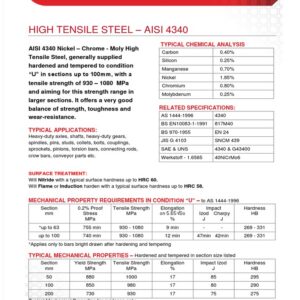 Unleash Unmatched Durability With 4340 Steel – The Hardest Material For Tough Jobs!