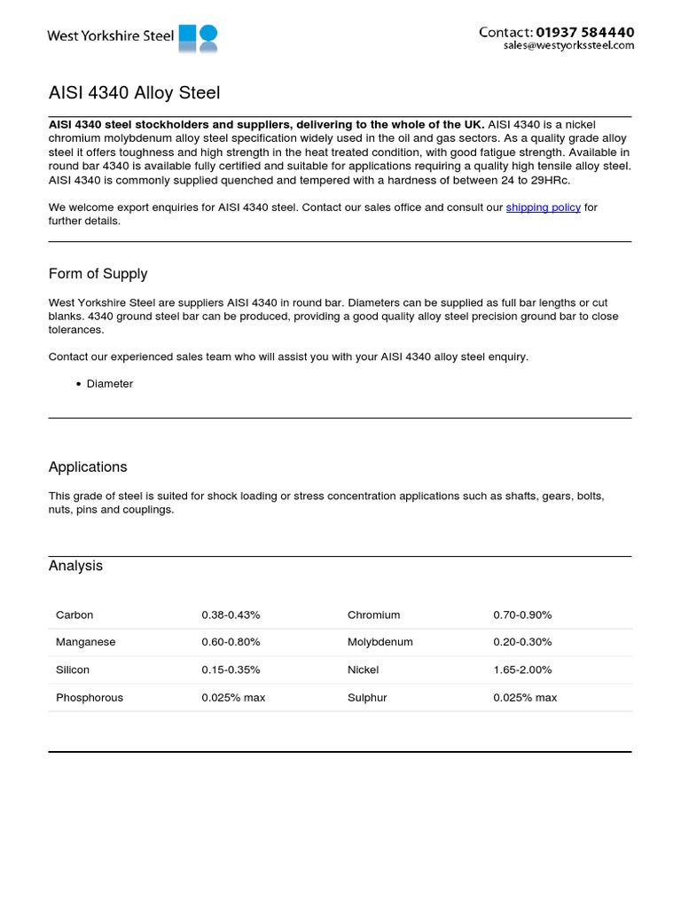 Discover Why 4340 Steel Is The Toughest Game-Changer For Extreme Industrial Applications!