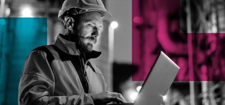 Landscape LG SINGLE IMAGE squares male engineer using laptop during night shift jul25