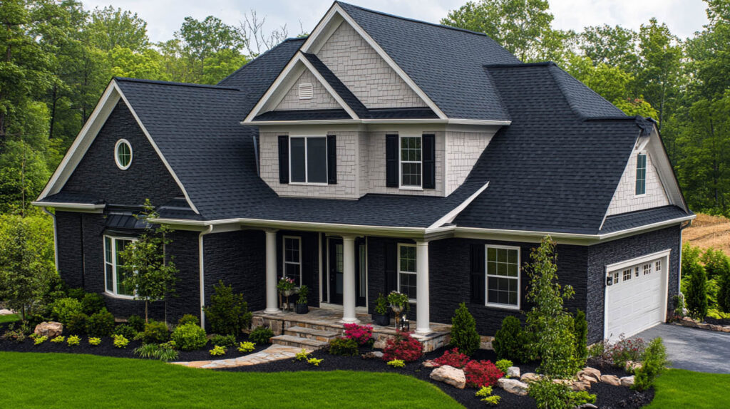 Shatter The Ordinary: Black Steel Roofs That Make Your Home A Showstopper Of Mystery & Grace!
