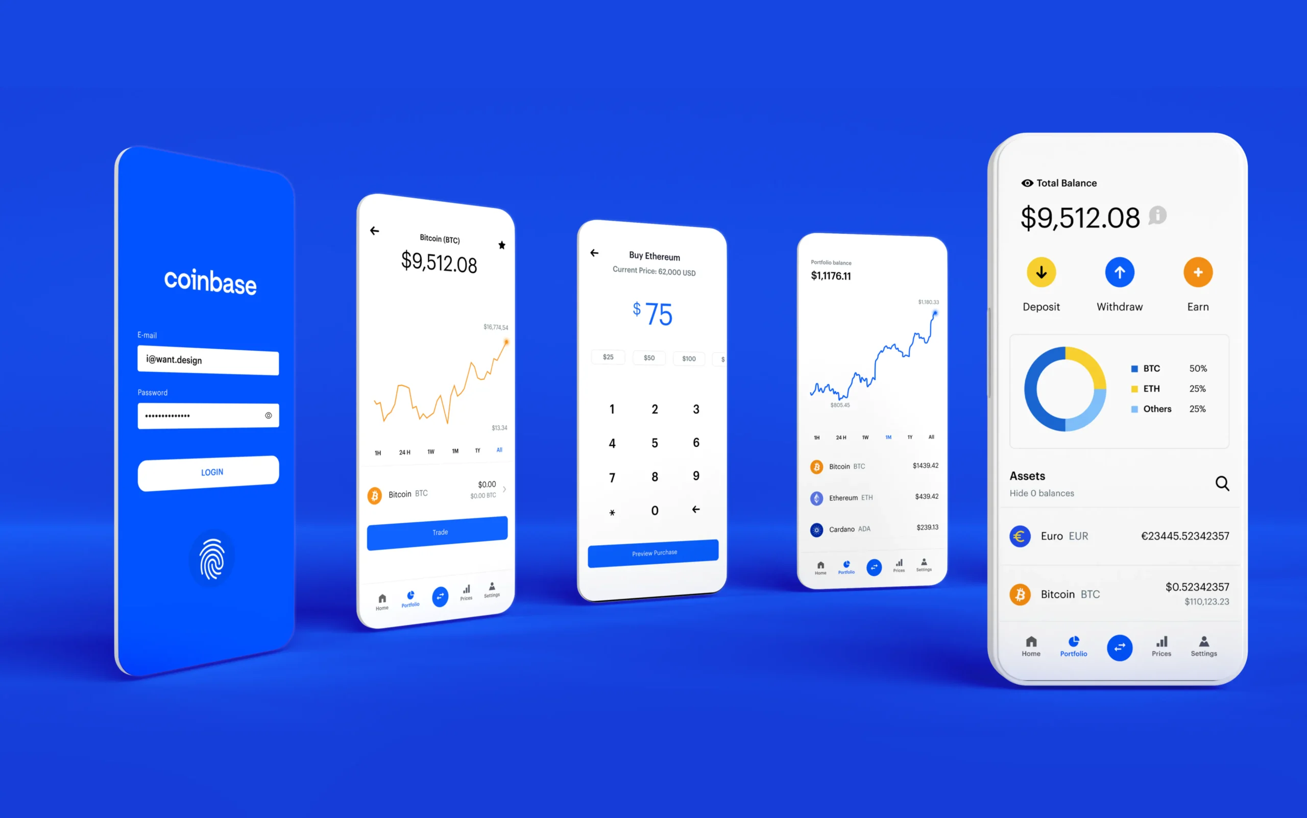coinbase app new design
