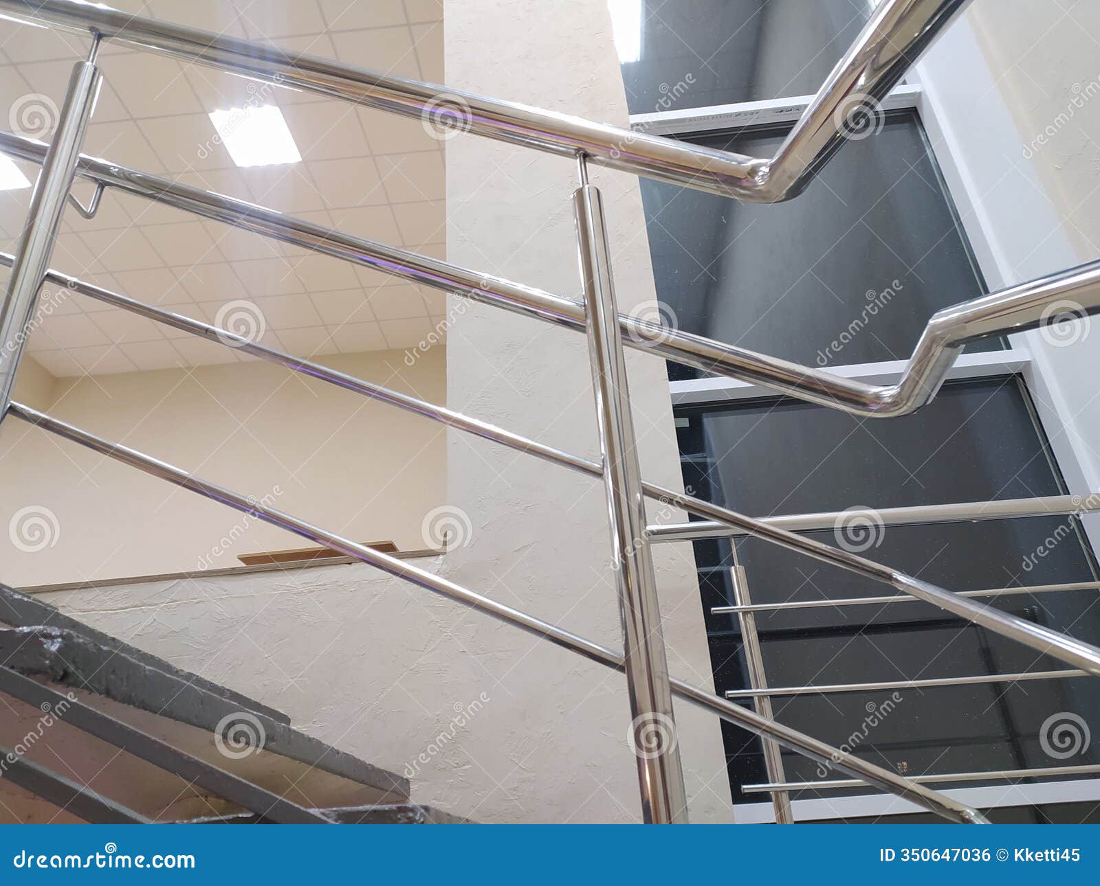 stainless steel handrails stairs modern building stainless steel handrails stairs modern building 350647036