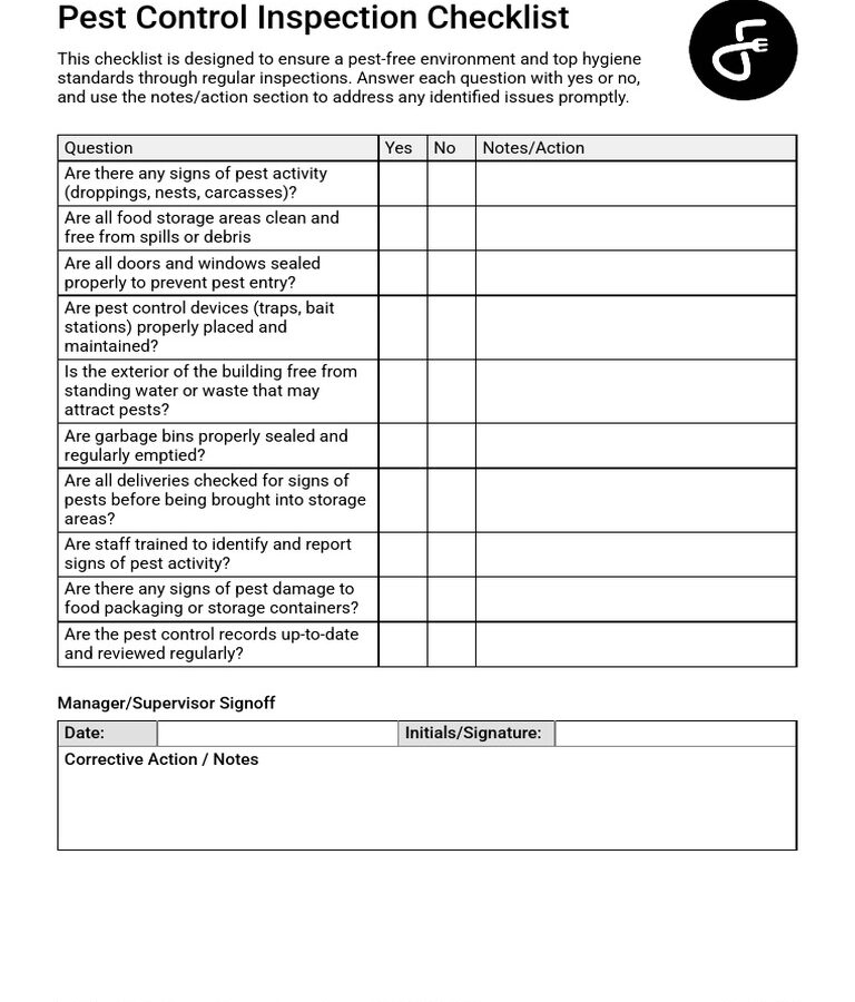Commercial Kitchen Pest Inspection Checklist 6 commercial kitchen pest inspection checklist
