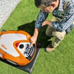 how to set up a robot lawn mower in a small yard